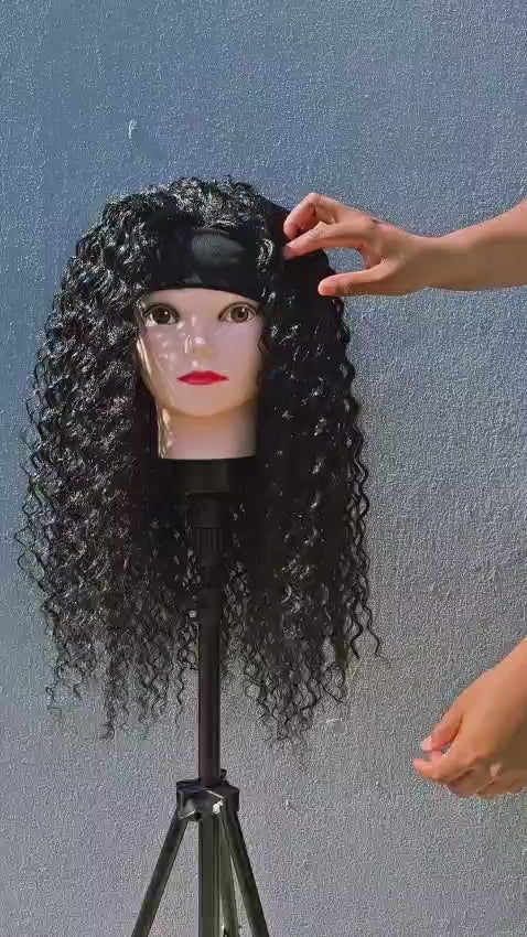 Curly Headband Wig (Human Blend)